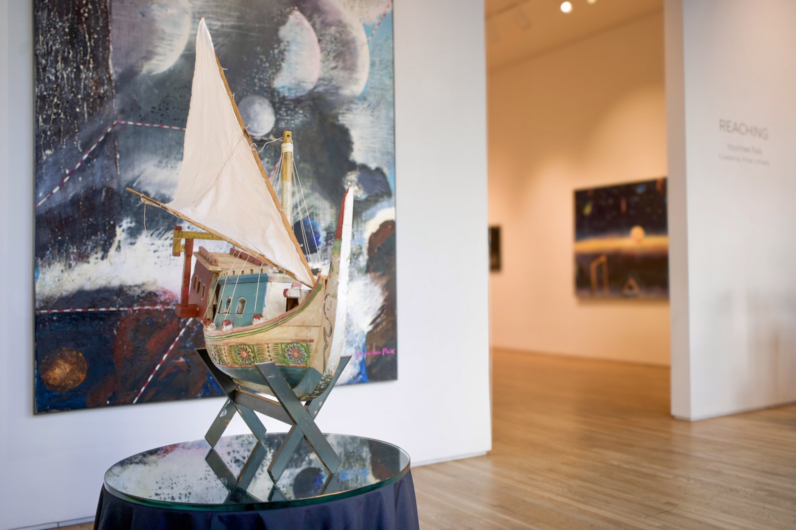 Artwork detail — reaching boat painting
