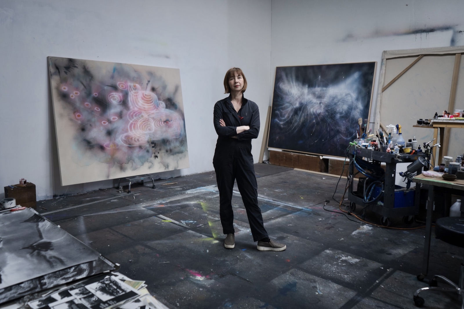 Artist workspace — intimate studio environment